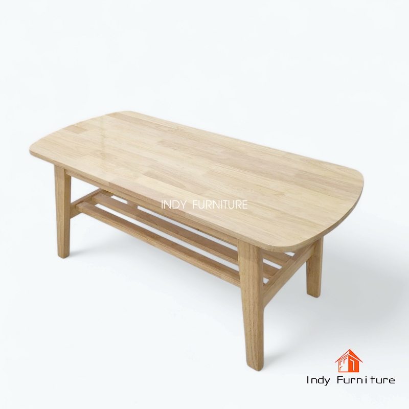 โต๊ะกลางไม้ยางพารา รุ่น Cosmos ขนาด 100x50x43 cm.สีธรรมชาติ