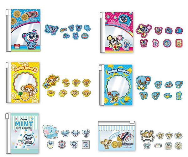 เซ็ตซองซิปพลาสติกจิ๋ว & สติกเกอร์ ANGEL BLUE Rainbow Park Vinyl Seal ขนาดซองซิป 8 x 6.5 ซม. มีสติกเกอร์ 8 ดวง มี 6 แบบให้เลือก