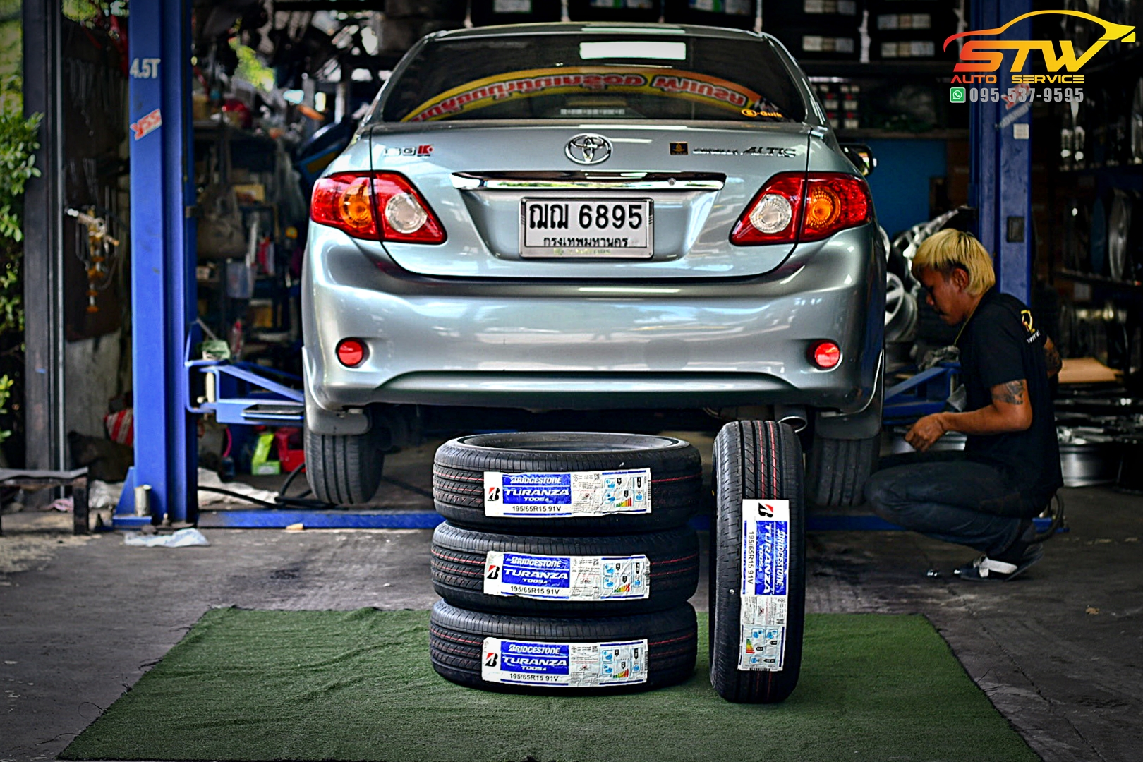 เปลี่ยนยาง TOYOTA ALTIS BRIDGESTONE TURANZA T005A 195/65R15 91V