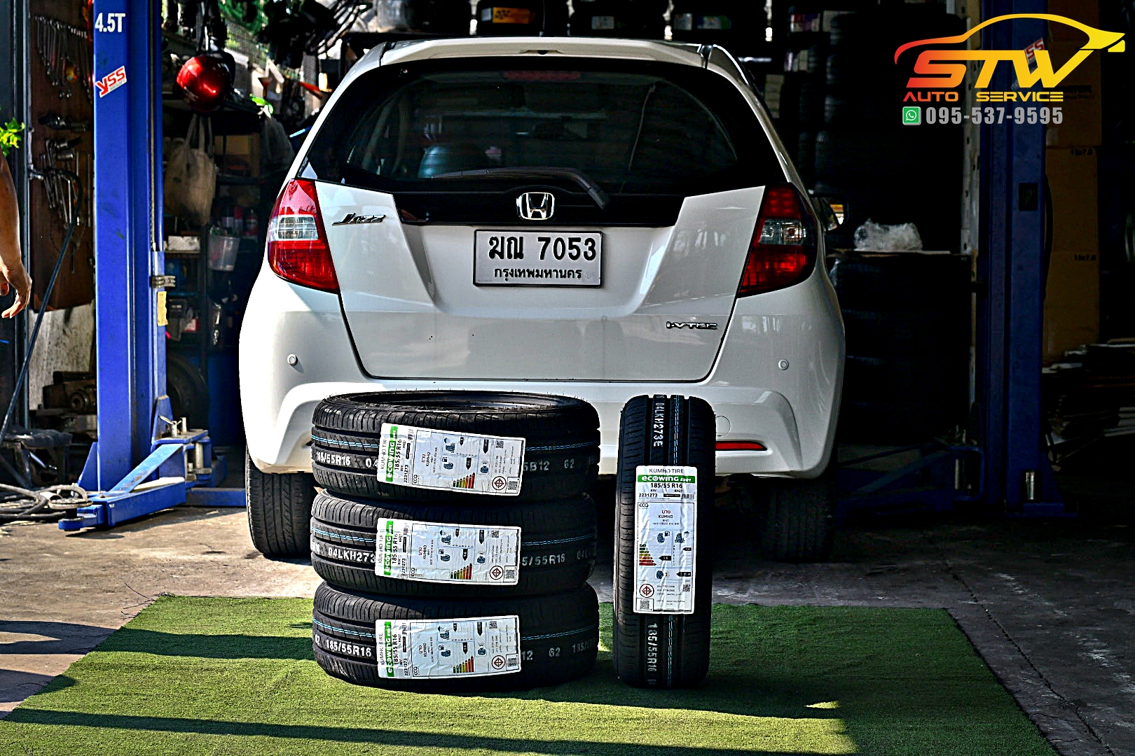 ยางใหม่ KUMHO Ecowing ES01 KH27 185/55R16 83V