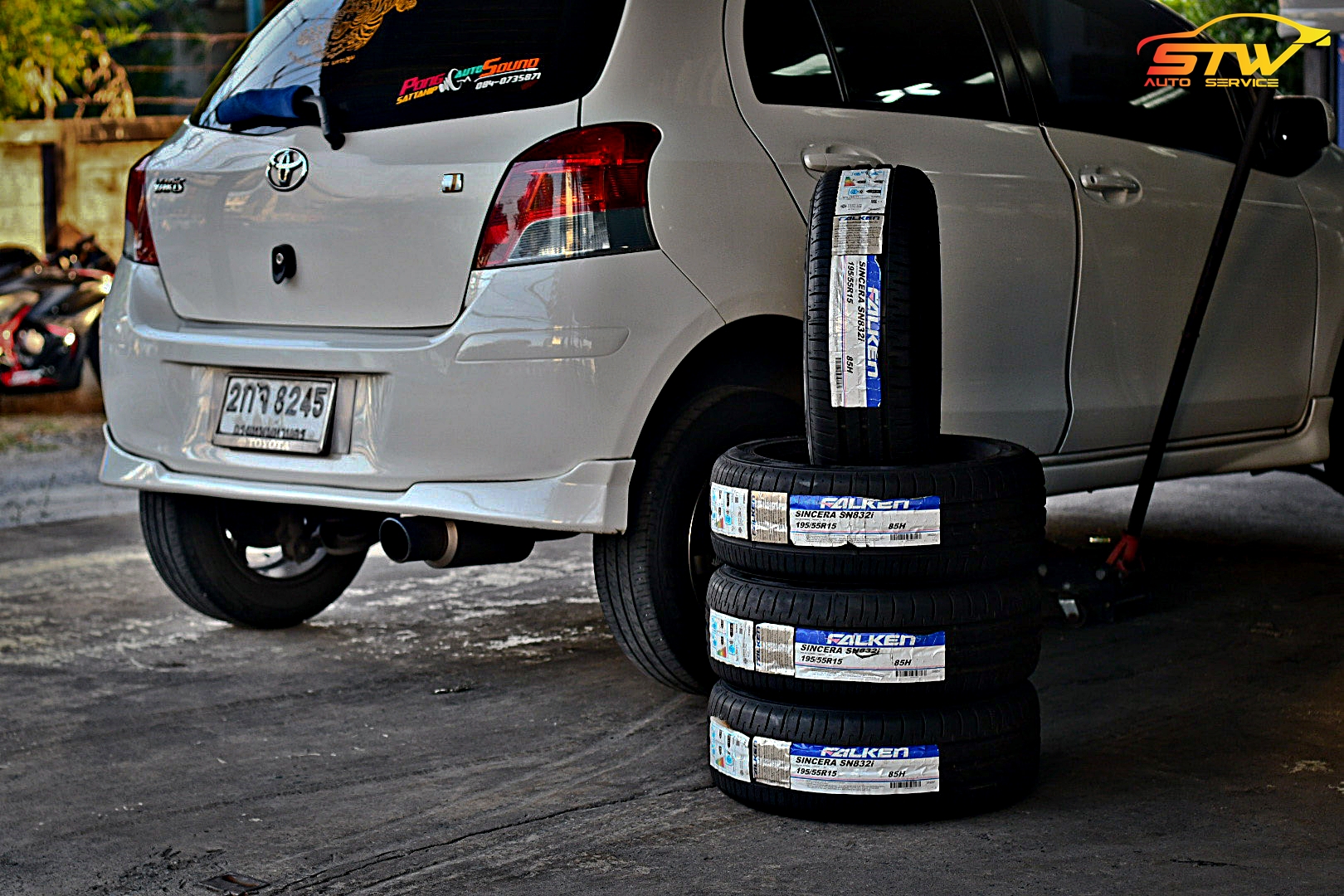 ยาง FALKEN SINCERA SN832i 195/55R15 85H ติดตั้งใส่ TOYOTA YARIS