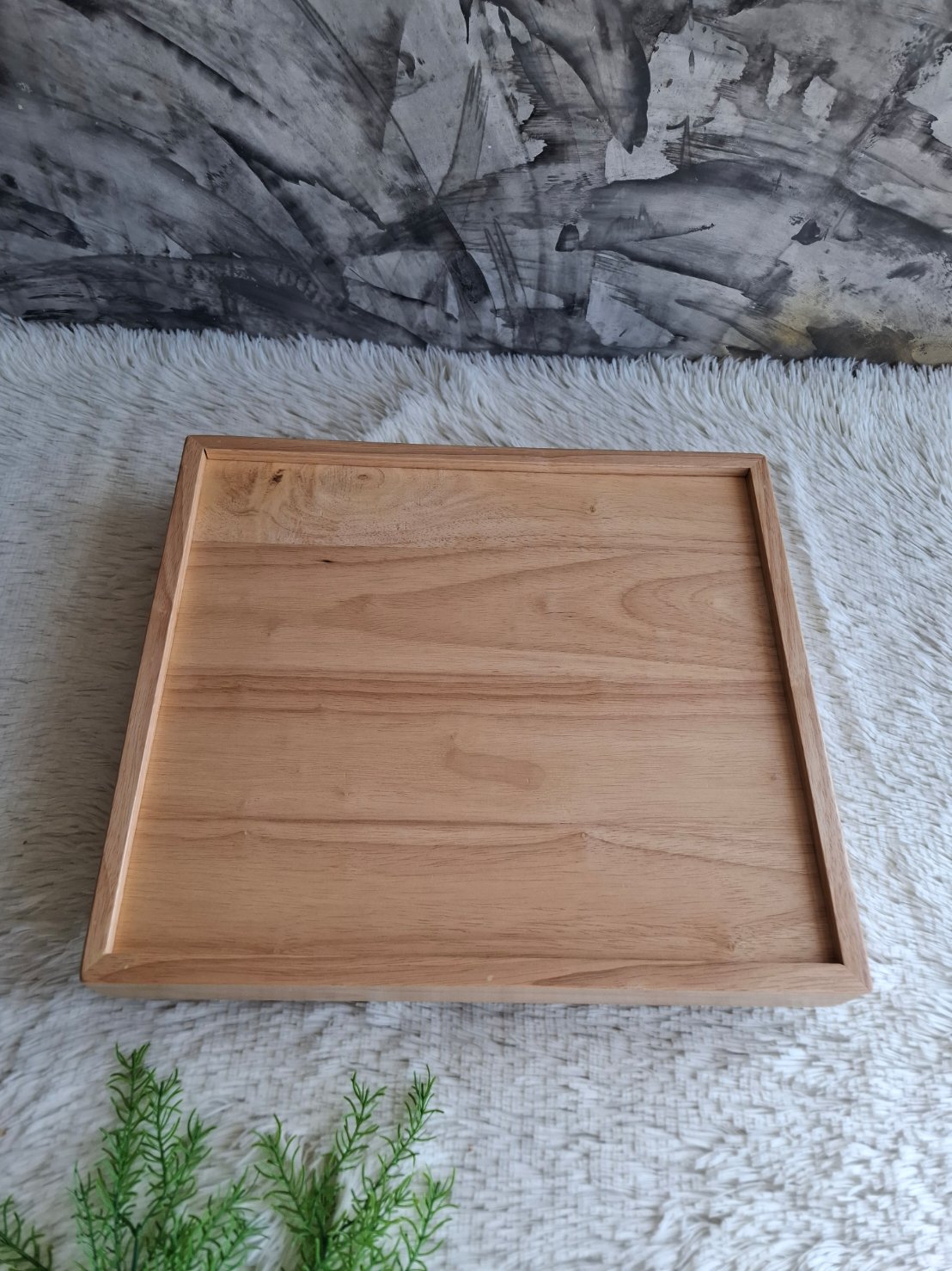 ถาดไม้ยางพารา