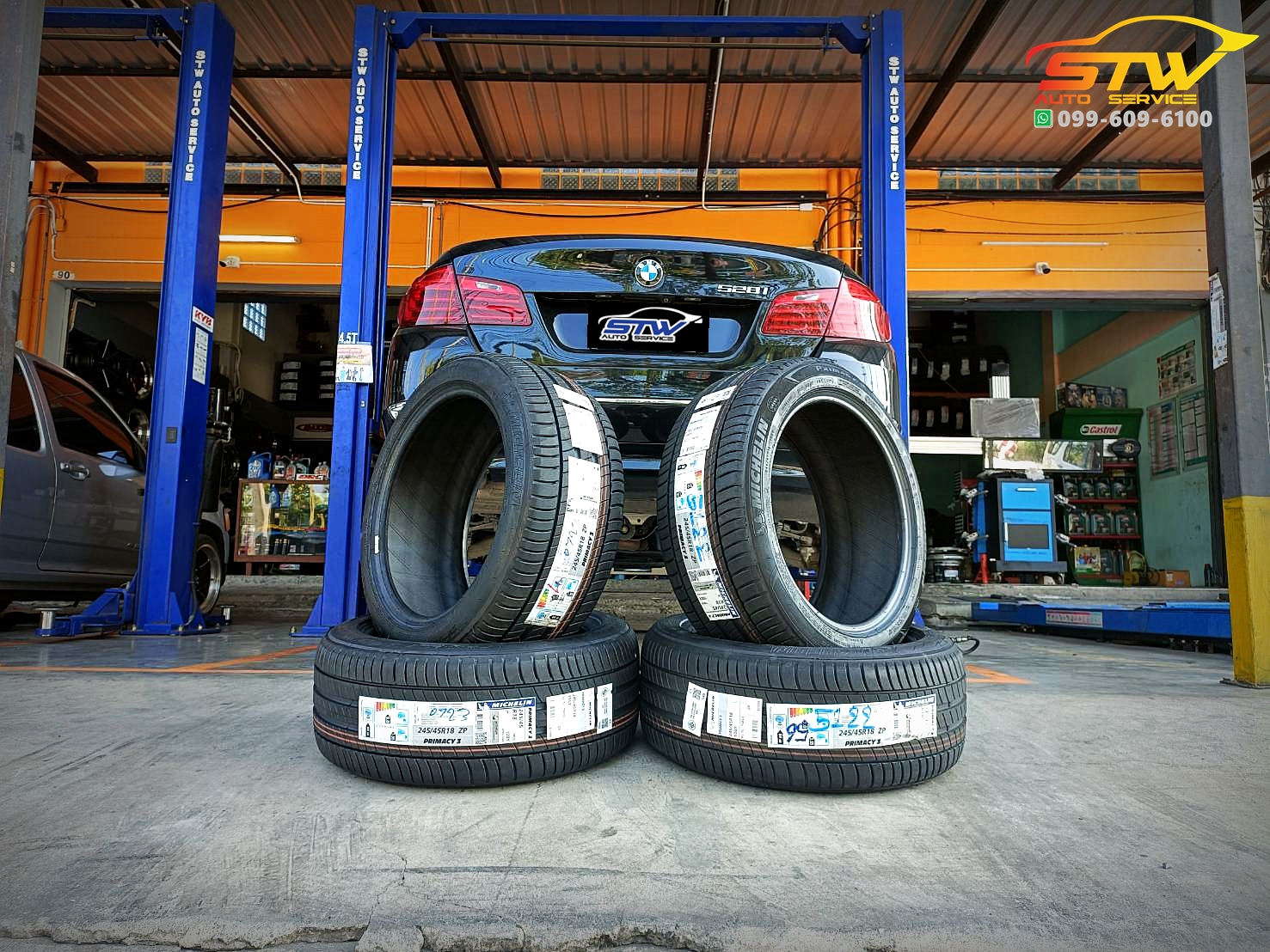 ยาง MICHELIN PRIMACY 3 ZP (RUN FLAT) 245/45 R18 100Y ติดตั้งใส่ BMW 528i