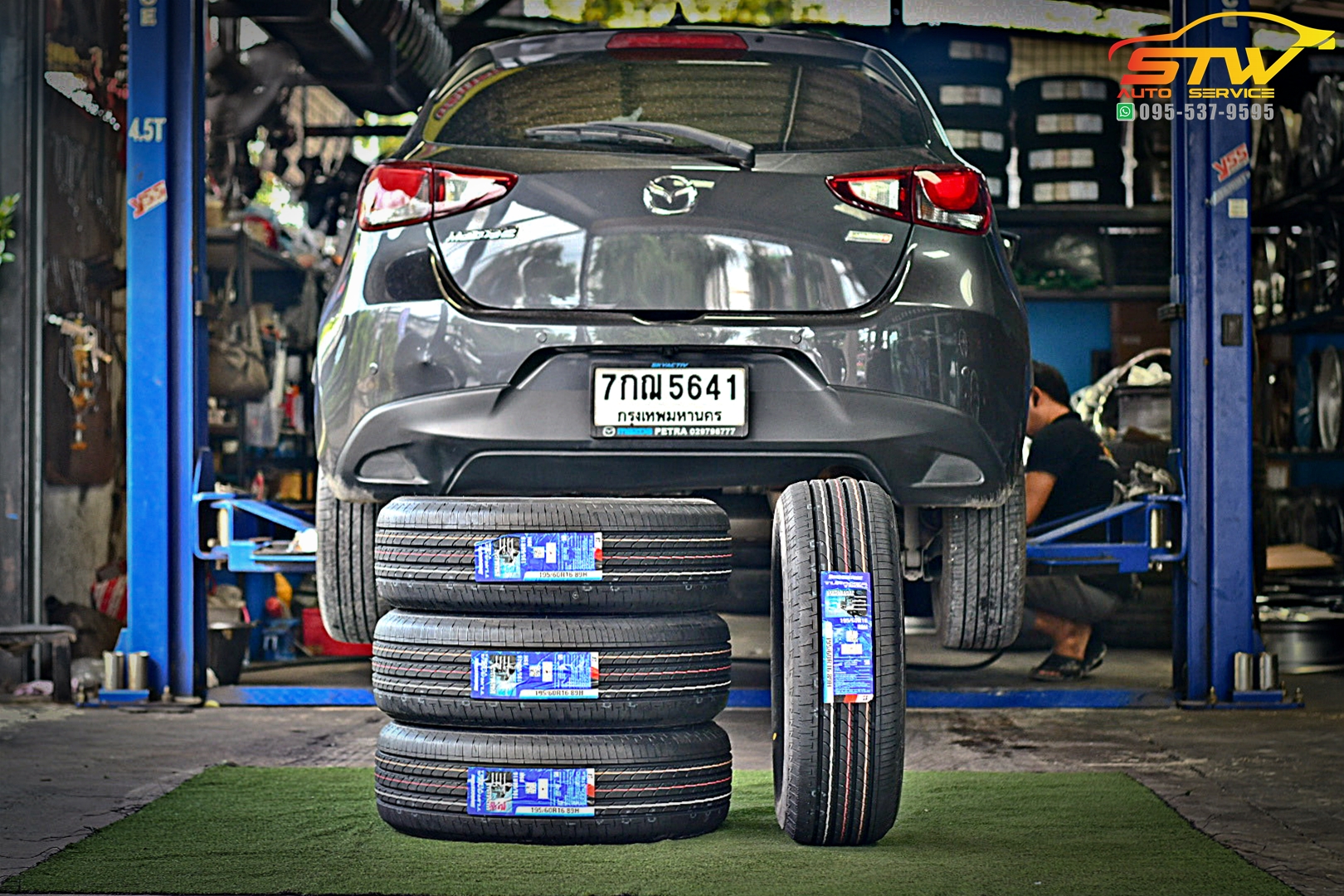 เปลี่ยนยาง MAZDA 2 SKYACTIV BRIDGESTONE Turanza T005A 195/60R16 89H