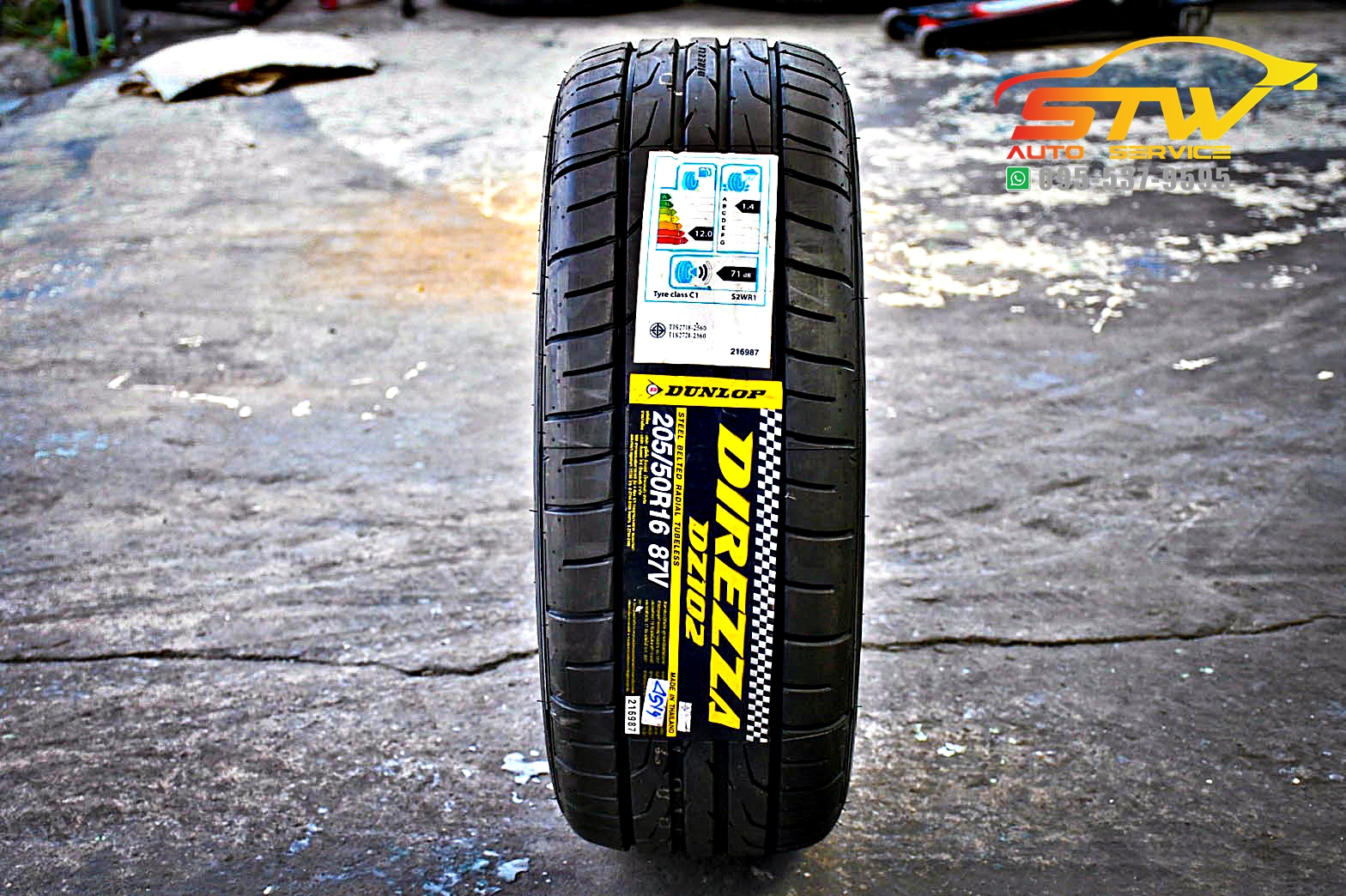 ยางใหม่ DUNLOP DIREZZA DZ102 205/50R16 87V (ปี19)