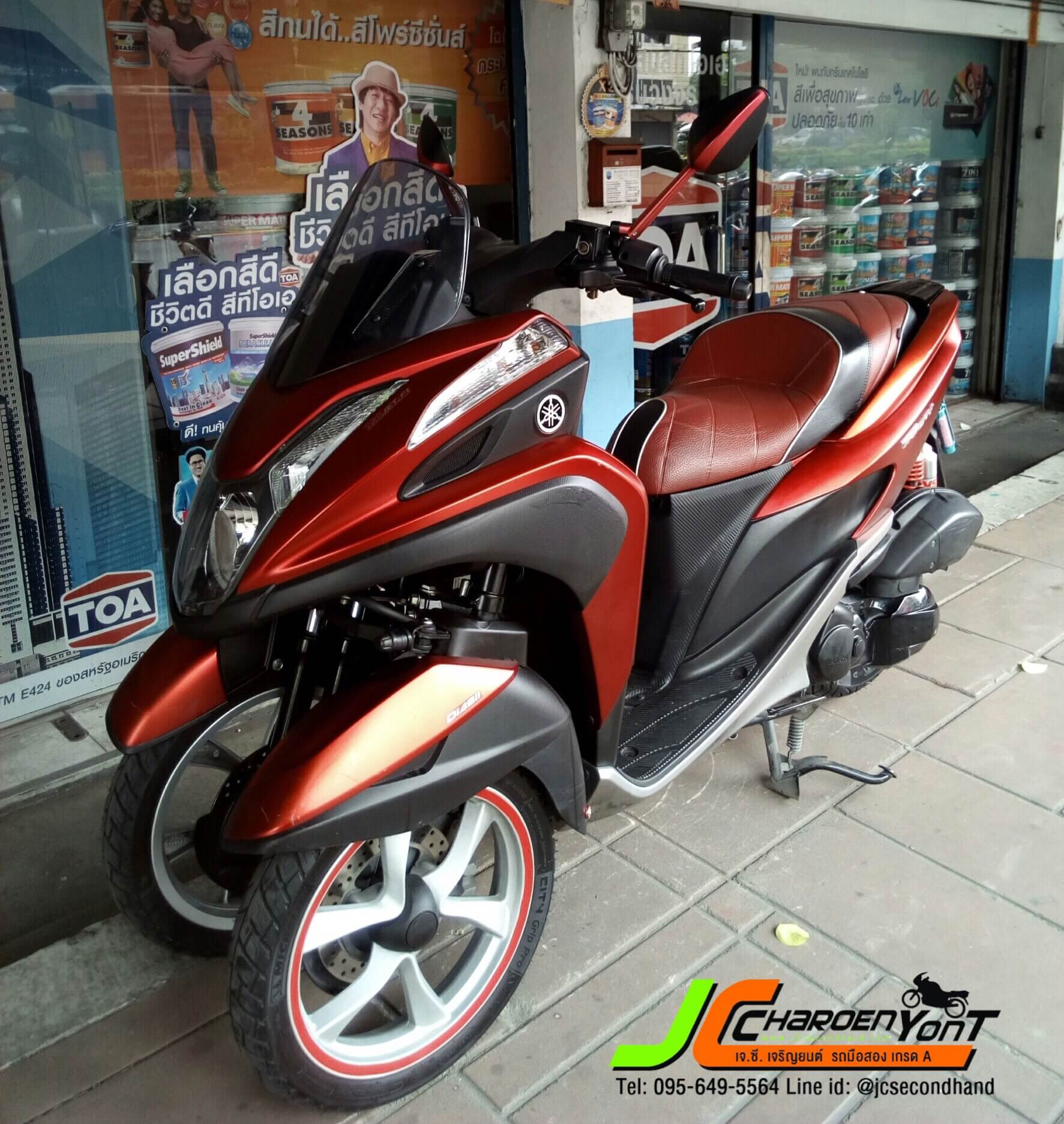 จัดไปครึ่งราคา (!!) YAMAHA TRICITY125i~สามล้อสุดหรู รถจดทะเบียนปี 58 สภาพเดิมทั้งคัน เครื่องดีเดิม ไม่เคยแกะ ขี่นิ่มทรงตัวดีเยี่ยม มั่นใจด้วยล้อหน้าคู่ (ระบบกันสะเทือนอิสระแบบปีนก)