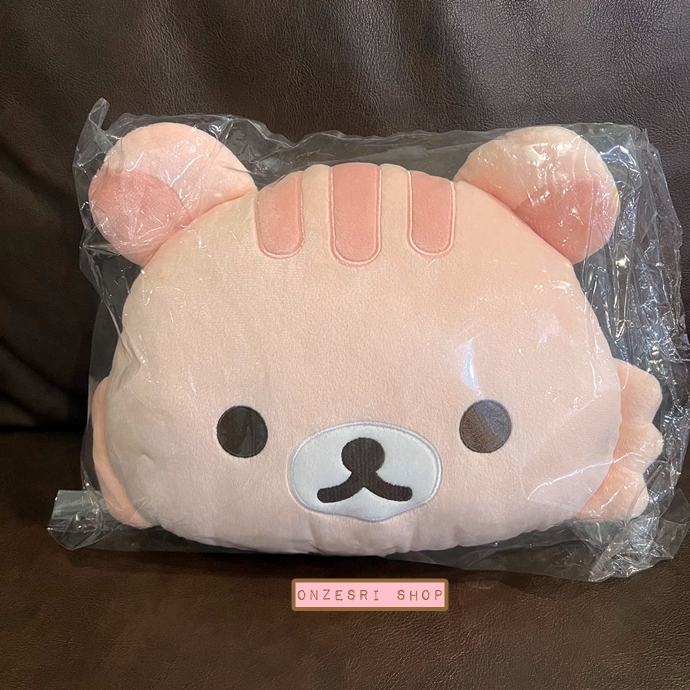หมอนตุ๊กตาเล็ก Rilakkuma Everyone's Fully Filled (Limited) แบบกระรอก 2 in 1 - Sakura no Korisu (กระรอกซากุระ) & Lemon no Korisu (กระรอกเลม่อน) ขนาด 22 x 30 x 11 ซม. ไม่มีวางขายทั่วไป เป็นแบบต้องลุ้นกับทางหน้าร้าน San-X ที่ญี่ปุ่นเท่านั้น