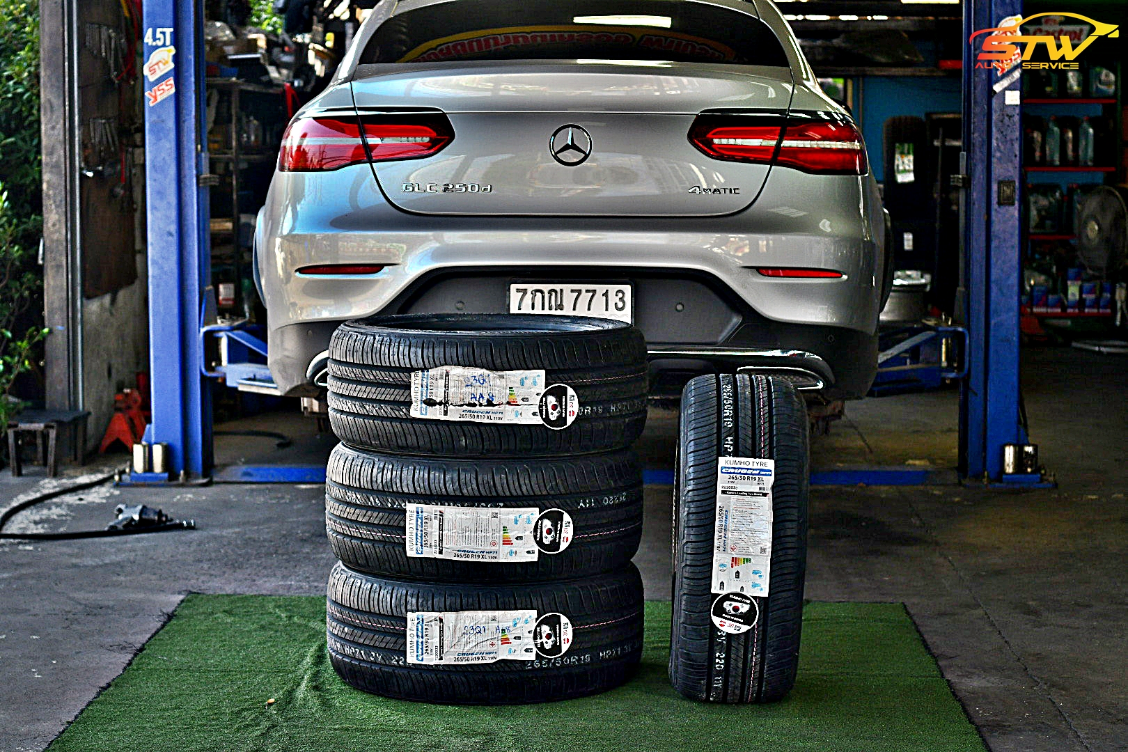 ยาง KUMHO Crugen HP71 265/50R19 110V ติดตั้งใส่ Mercedes Benz GLC250d