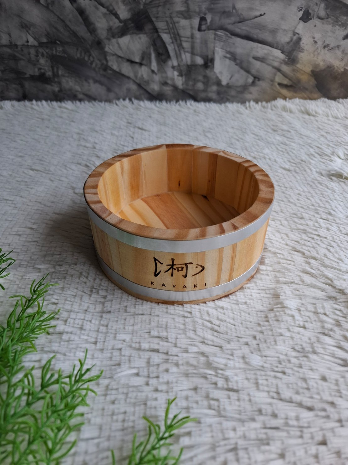 ถาดไม้ใส่ข้าวทรงกลม