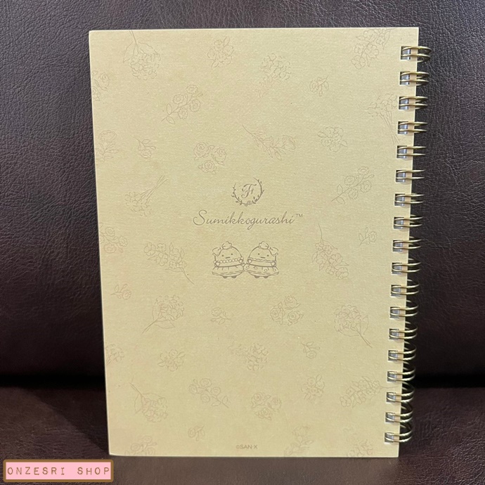 สมุดริมลวด Sumikko Gurashi Maison de FLEUR (Limited) แบบสีเทา ปกแข็ง ขนาด B6 (18 x 12.5 ซม.) 120 หน้า