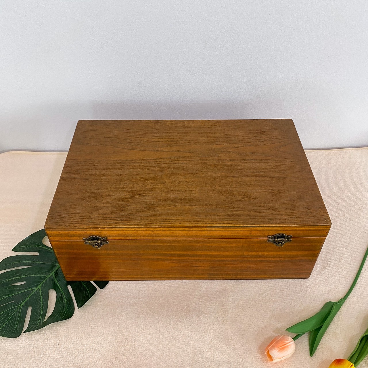 กล่องไม้ฝาล็อค ไซส์ XL (Wooden lock box, XL size)