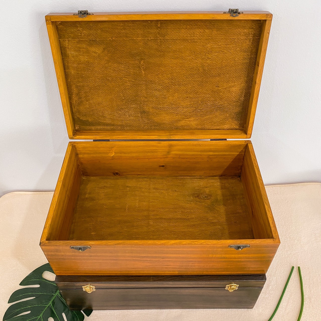 กล่องไม้ฝาล็อค ไซส์ XL (Wooden lock box, XL size)