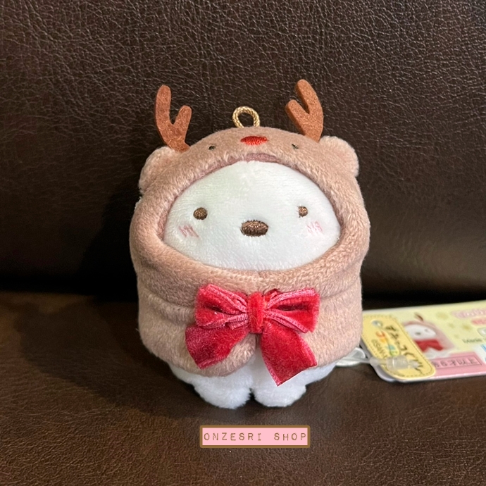 ตุ๊กตาตัวเล็ก Sumikko Gurashi Home Christmas ไซส์ SS มีห่วงไว้ห้อยสายคล้องหรือพวงกุญแจด้านบนได้ มี 4 แบบให้เลือก
