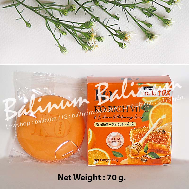 สบู่ส้ม เคโอริช (ของแท้ 100%) ผลิตภัณฑ์สบู่ก้อนทำความสะอาดผิวกาย ให้ผิวเกลี้ยงเกลา ผิวเนียนเรียบ นุ่มขึ้นได้ในทันทีหลังใช้ และผสานพลังการบำรุงผิวด้วยวิตามินอี และวิตามินซีเข้มข้น ช่วยให้ผิวดูมีออร่า ผิวกระจ่างใส เรียบเนียนสวยขึ้นอย่างเห็นได้ชัด พร้อมลดโอก