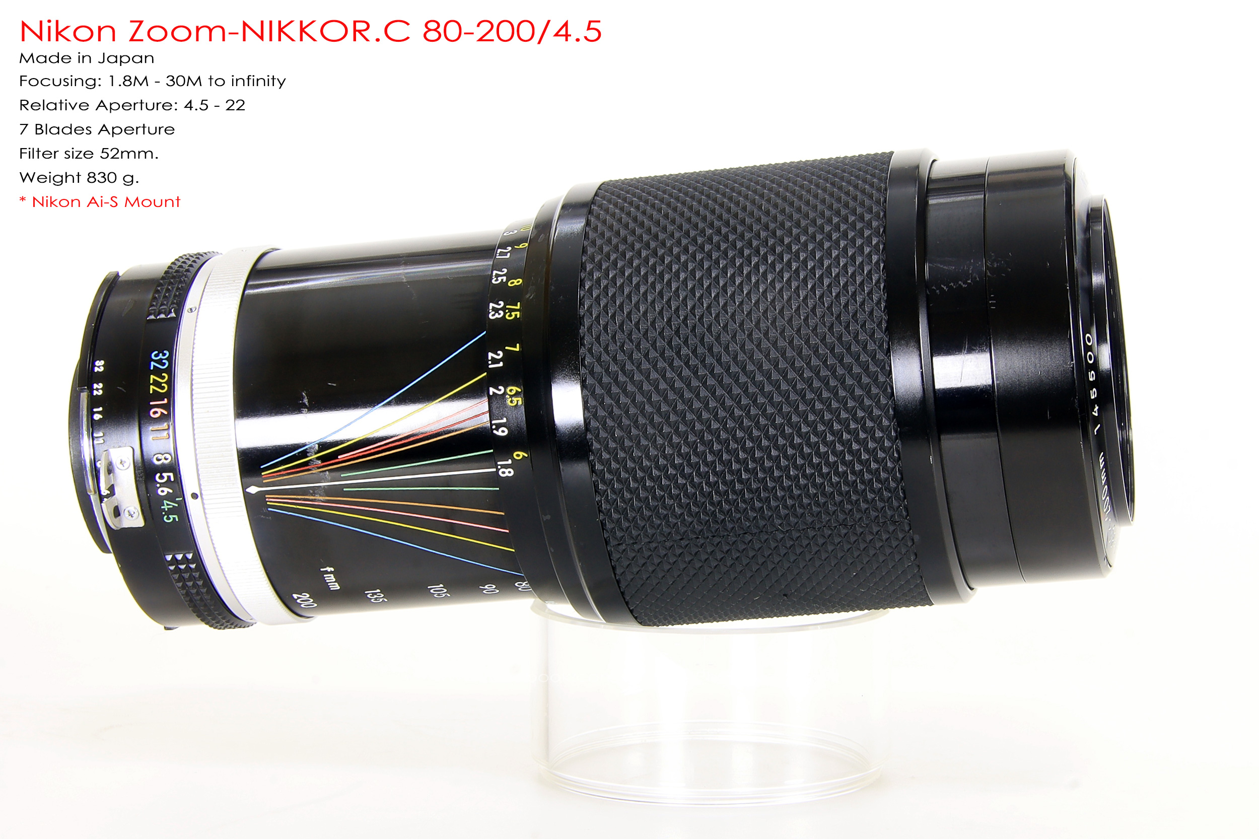 Nikon Zoom-Nikkor.C 80-200/4.5 *Nikon Ai-S Mount