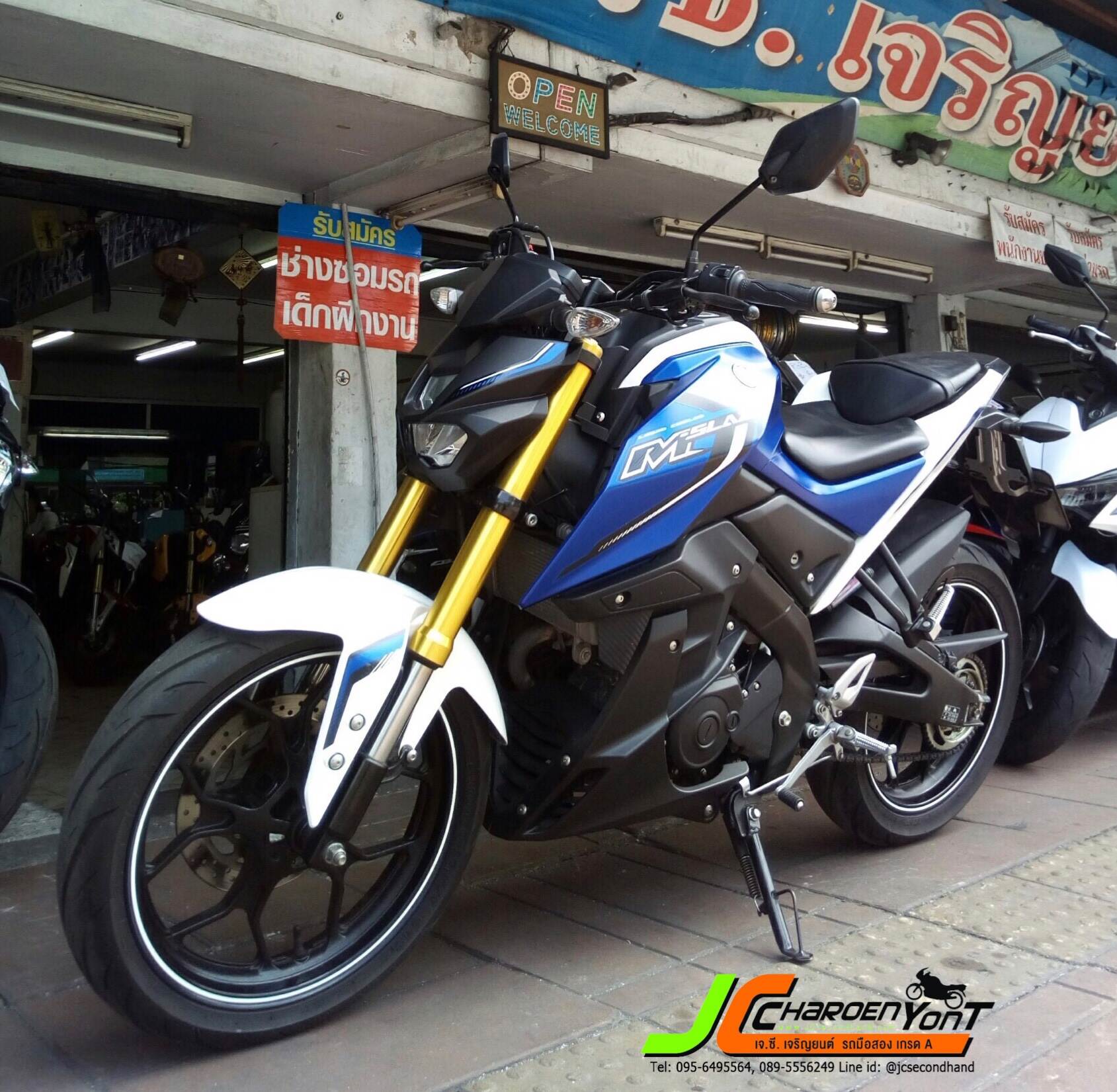 “รถมือเดียวสุดหล่อมาใหม่” YAMAHA M-SLAZ150 จดทะเบียนกลางปี 59 สภาพสวยเลยค่ะ เครื่องเดิมไม่เคยแกะ ห้อเครื่องใส ชุดสีสวยแท้ติดรถทั้งคัน