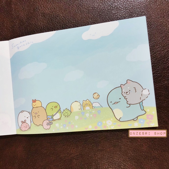 สมุดฉีก Sumikko Gurashi - Dog Cosplay with Puppy สีขาว ขนาด 14.8 x 10.5 ซม. มี 4 ลาย รวม 100 แผ่น