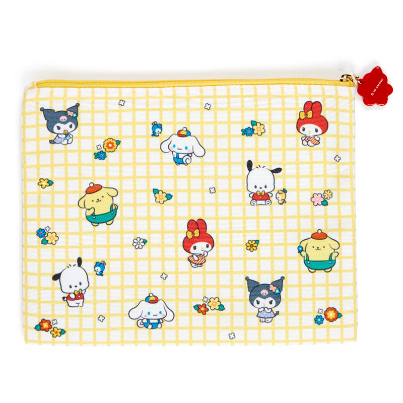 เซ็ตกระเป๋า Sanrio Retro Room Flat Pouch 2 ใบ ขนาด 23.5 x 0.8 x 19 / 19 x 0.8 x 14.5 ซม.