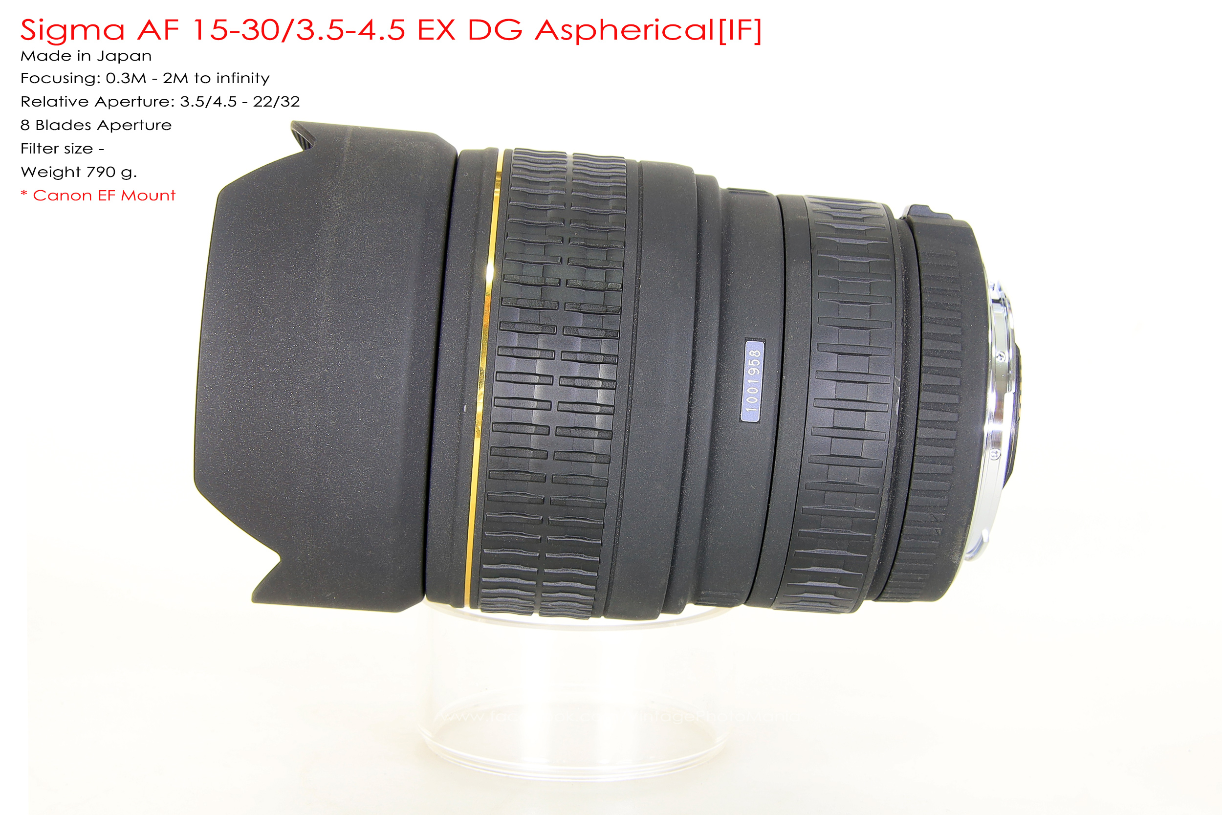 Sigma AF 15-30/3.5-4.5 EX DG Aspherical[IF] *EF Mount [Used]