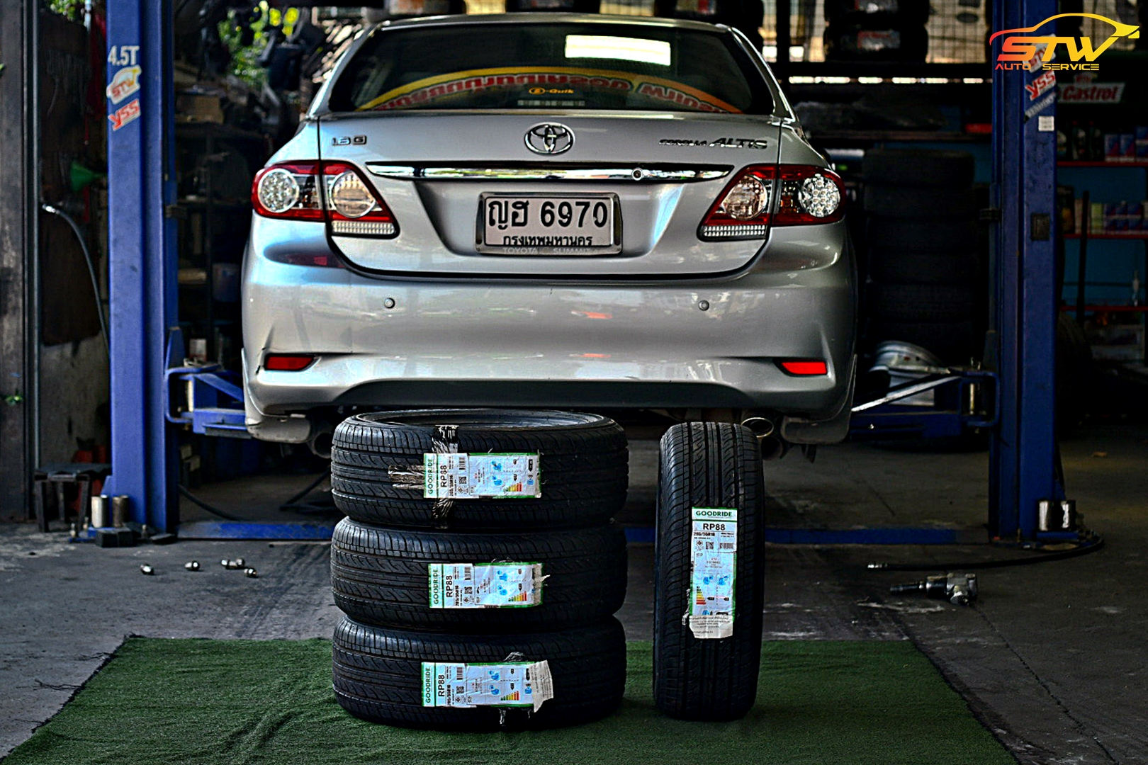 ยาง GOODRIDE RADIAL RP88 205/55R16 91V ติดตั้งใส่ TOYOTA ALTIS