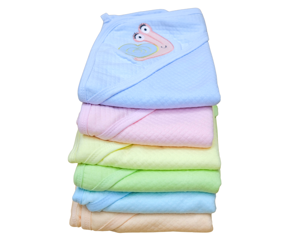 ผ้าห่อตัวเด็ก ผ้าขนหนุเกรดพิเศษ, Terry grade A hooded Blanket (ราคาต่อโหล)