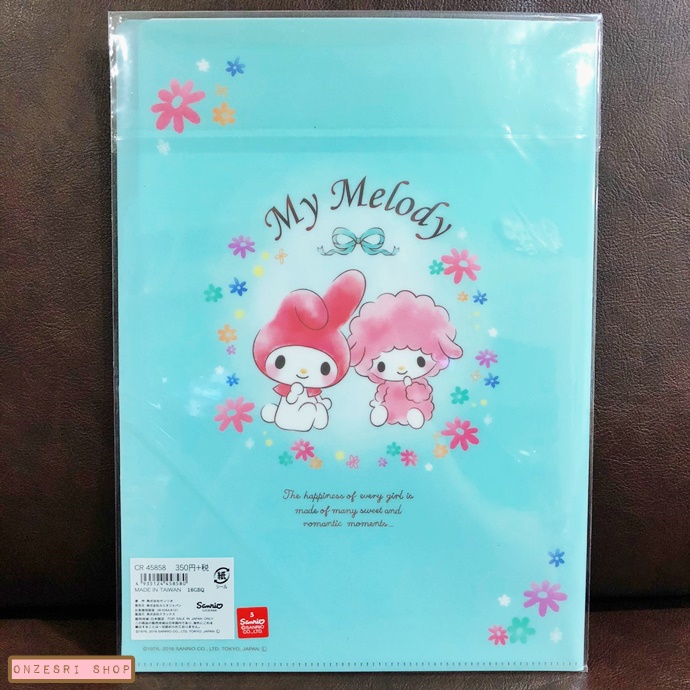 แฟ้ม A4 ลาย My Melody & My Sweet Piano สีฟ้า แยกใส่เอกสารได้ 5 ช่อง