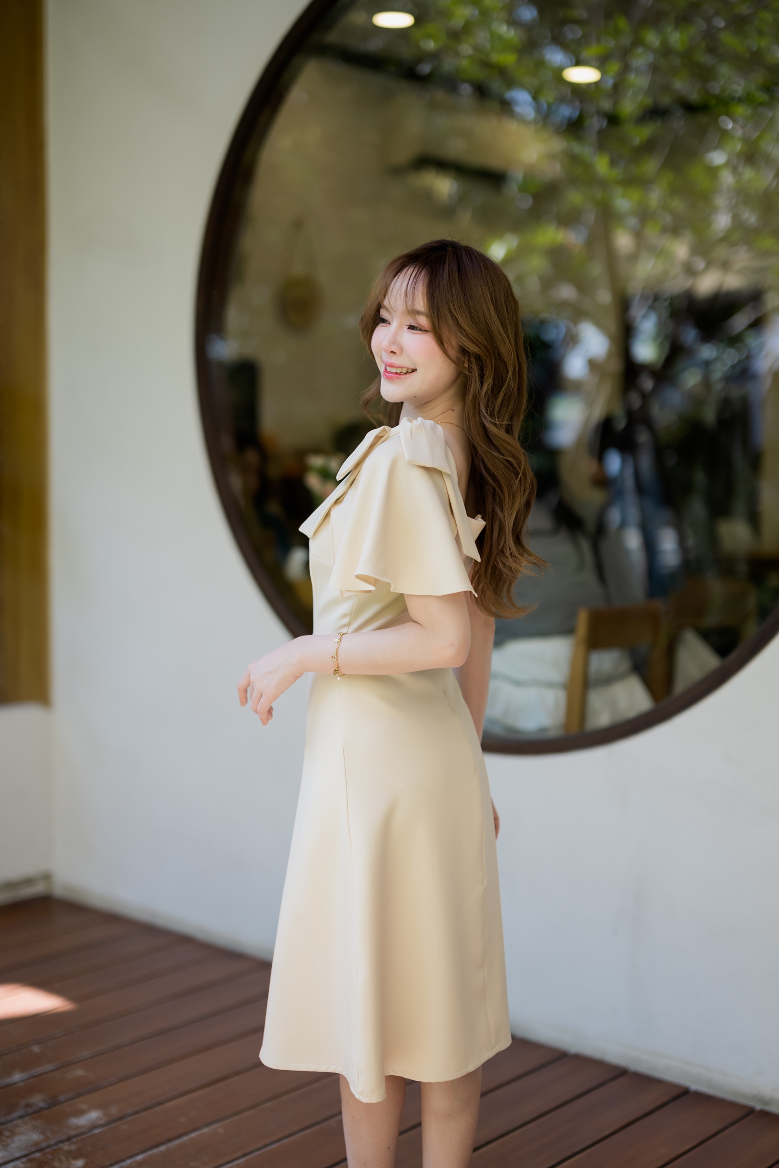 Bellette Bow Shoulder Dress