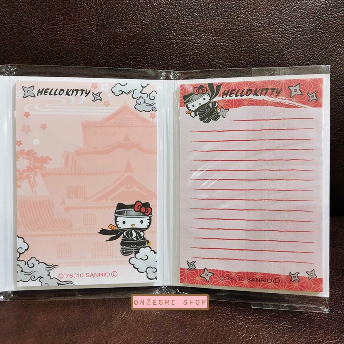 กระดาษโน้ต Memo แบบเล่ม ลาย Hello Kitty จากเมือง Kawagoe (Limited Japan) ขนาด 10.3 x 7 ซม. มี 4 ลาย รวม 80 แผ่น