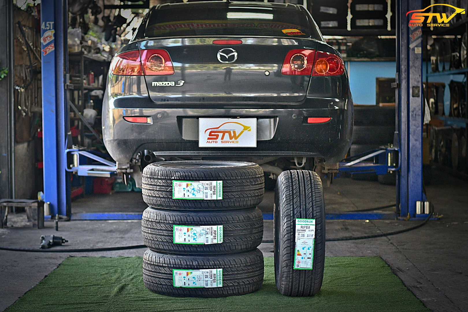 เปลี่ยนยาง MAZDA 3 GOODRIDE RADIAL RP88 205/55R16 91V
