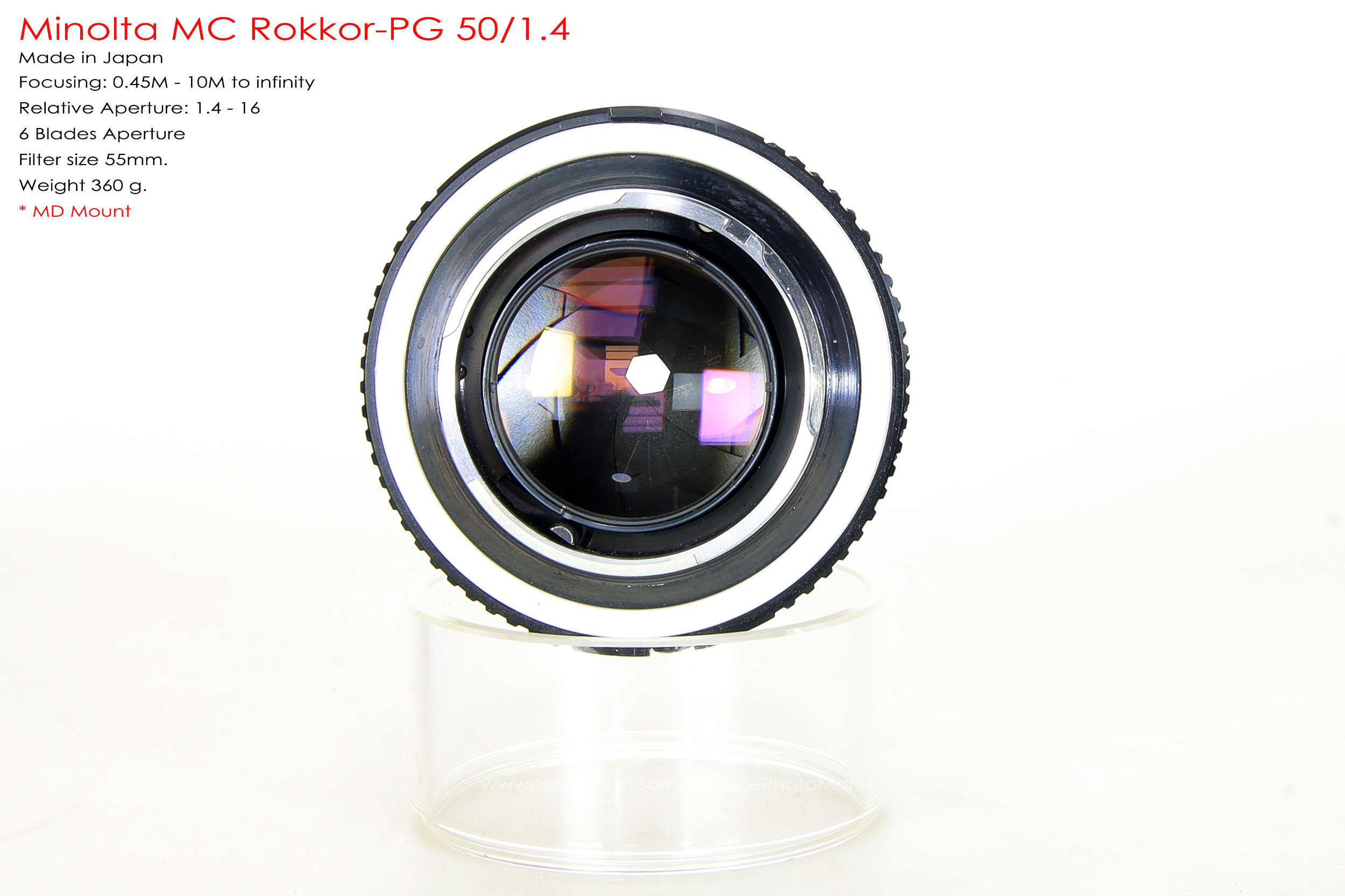 Minolta MC Rokkor-PG 50/1.4 *MD Mount เลนส์ไวแสงละลายฉากหลังสวย