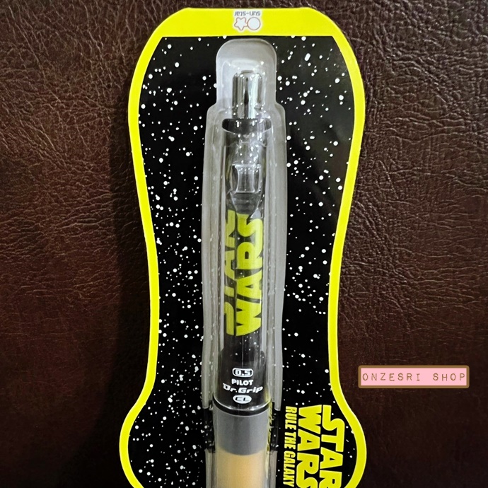 ดินสอกดเขย่าไส้ Dr.Grip PlayBorder ลาย Star Wars สีดำเหลือง ตรงที่จับสามารถถอดสลับสีกันได้