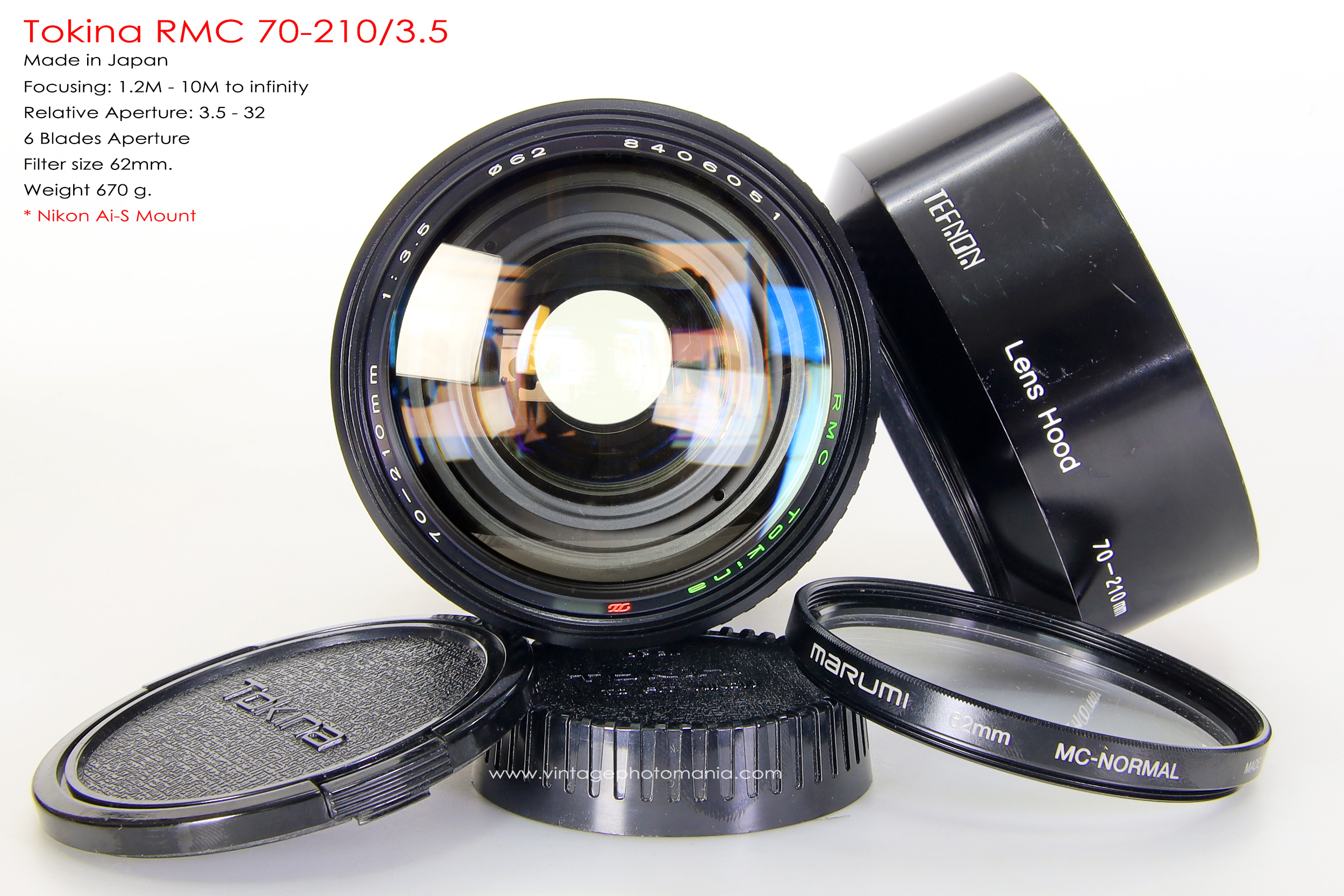 Tokina RMC 70-210/3.5 *Nikon Ai-S Mount เลนส์ไวแสงคมๆโบเก้สวย
