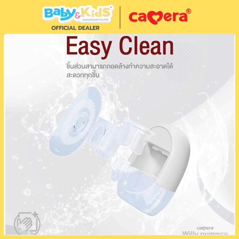Camera เครื่องปั๊มนมไร้สายแบบบาง WILLY PUMP SLIM พกพาง่าย แถมซิลิโคนปรับขนาดจุกนม 4 ขนาดประกันศูนย์