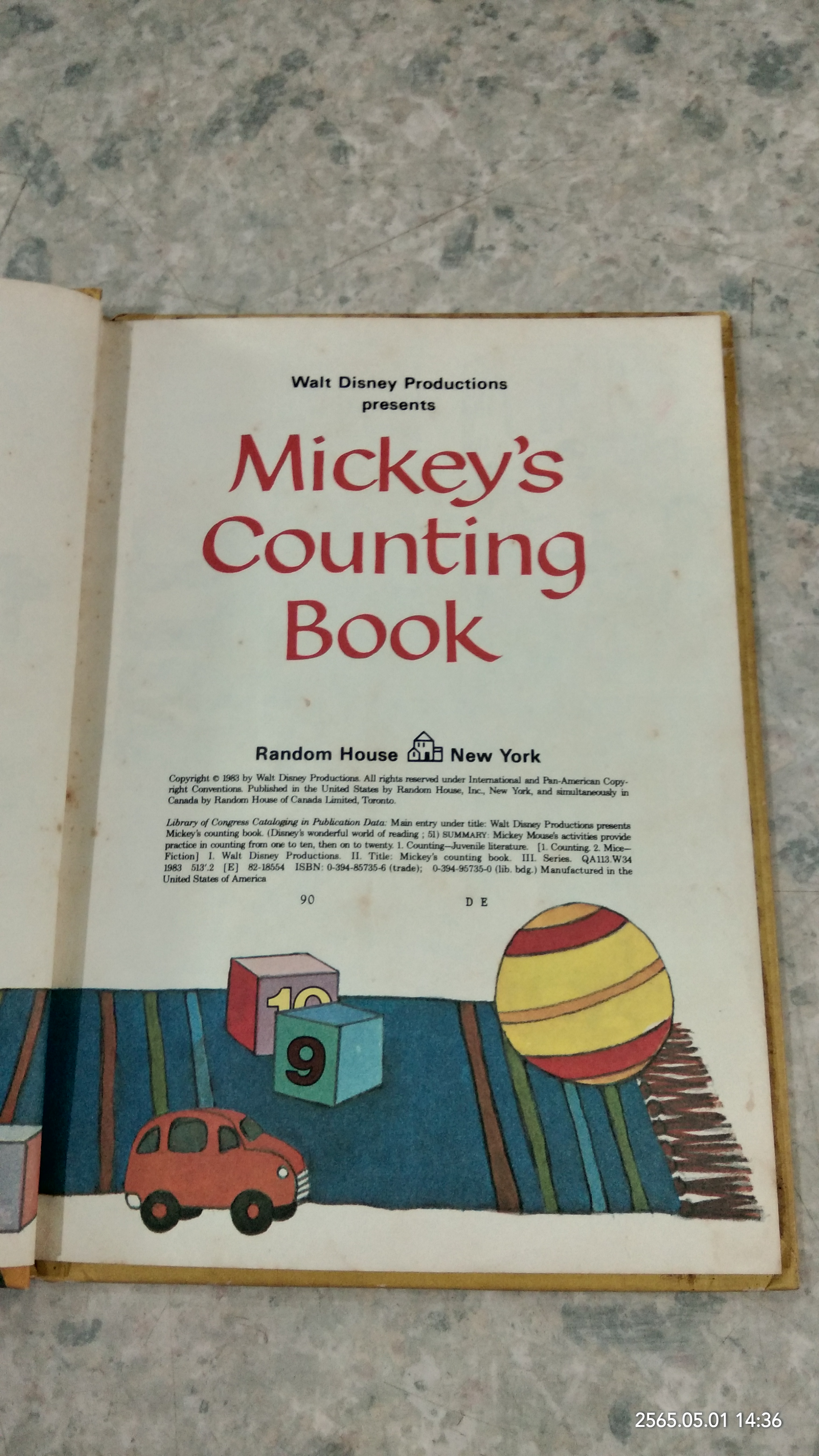 WALT DISNEY PRODUCTIONS : Mickey's Counting Book