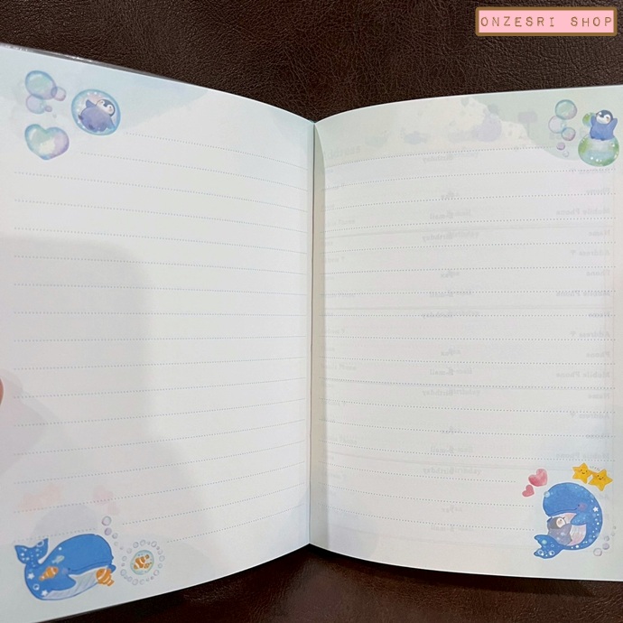 สมุด 2026 Schedule Book เล่มกลาง B6 ลาย Asano Yoshida - Bear & Penguin ขนาด 12.8 x 18.4 ซม. (80 หน้า) มีให้จดตั้งแต่เดือน 10/2025 - 12/2026 เป็นปฎิทินแบบ monthly