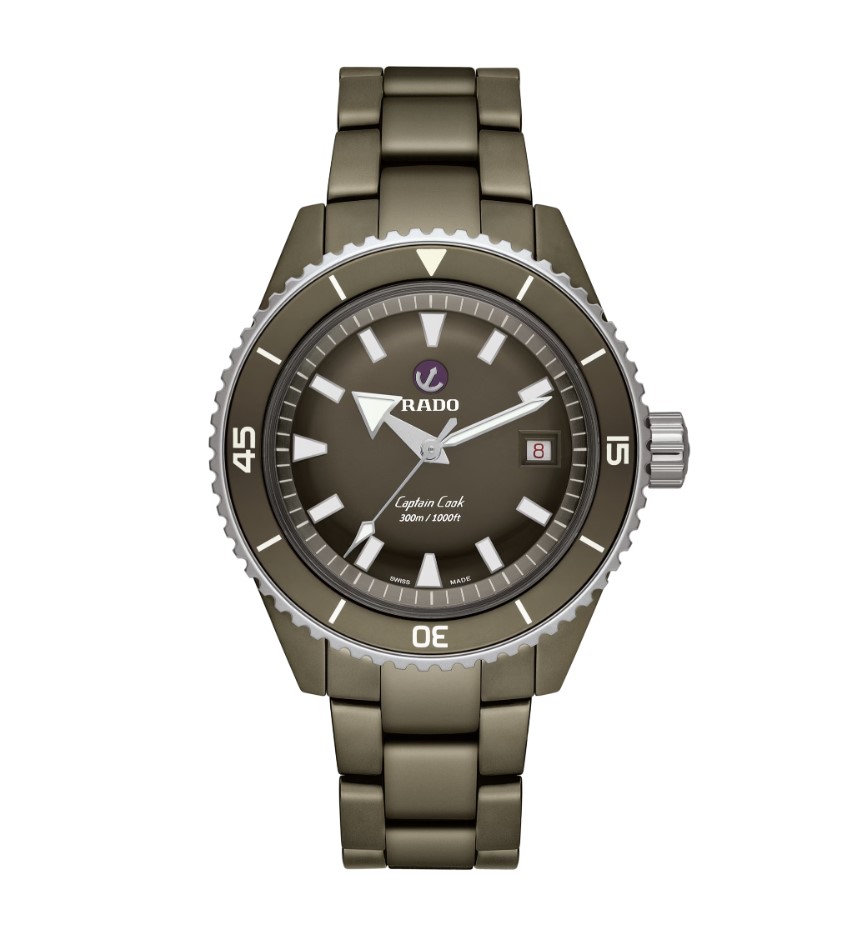 (ประกันศูนย์ไทย 2 ปี) Rado Captain Cook High-Tech Ceramic "Matte olive-green" R32130312
