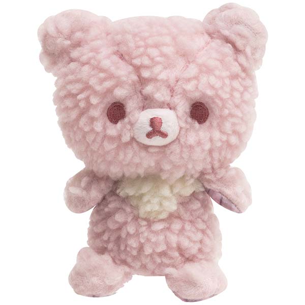 ตุ๊กตาขนหยิก Rilakkuma - Chairoi Koguma and Doll แบบ Korilakkuma สีชมพู ขนาด 15 x 9 x 6 ซม.