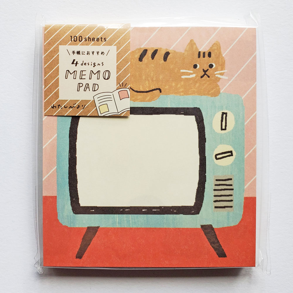 สมุดฉีก Furukawa Paper Works Memo จากญี่ปุ่น ลาย Home Time ขนาด 9 x 9 ซม. มี 4 ลาย รวม 100 แผ่น