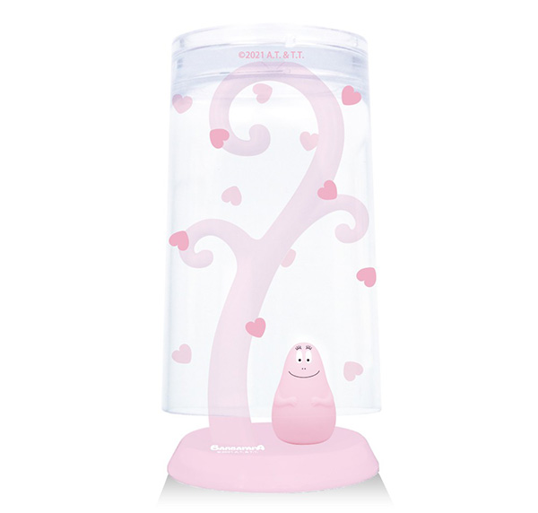 เซ็ตแก้วพร้อมที่วางแก้ว Barbapapa สีชมพู ขนาด 6 x 6 x 11.6 ซม. / แก้ว 6.5 x 6.5 x 11 ซม.