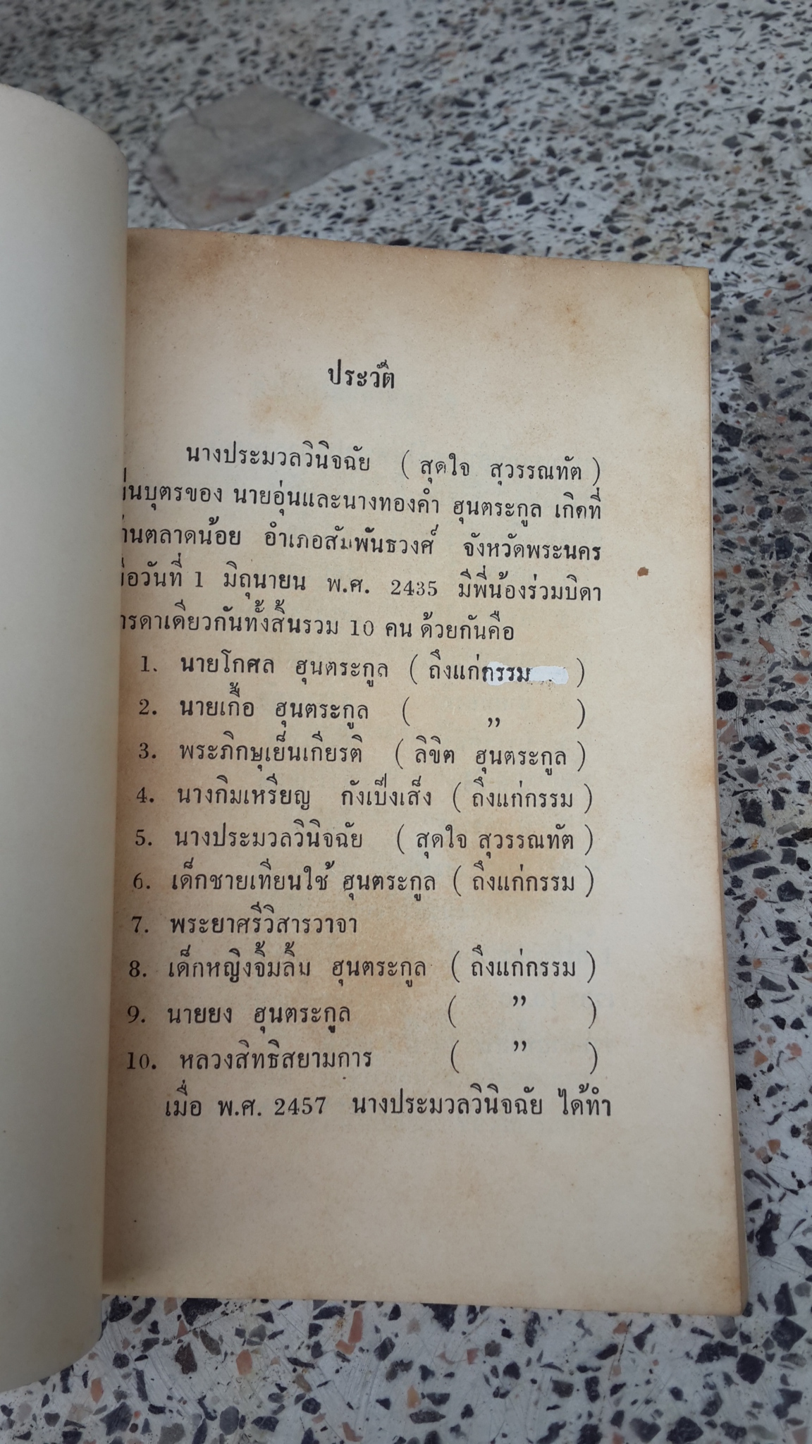 อนุสรณ์ในงานฌาปนกิจศพ นางประมวลวินิจฉัย (สุดใจ สุวรรณทัต)