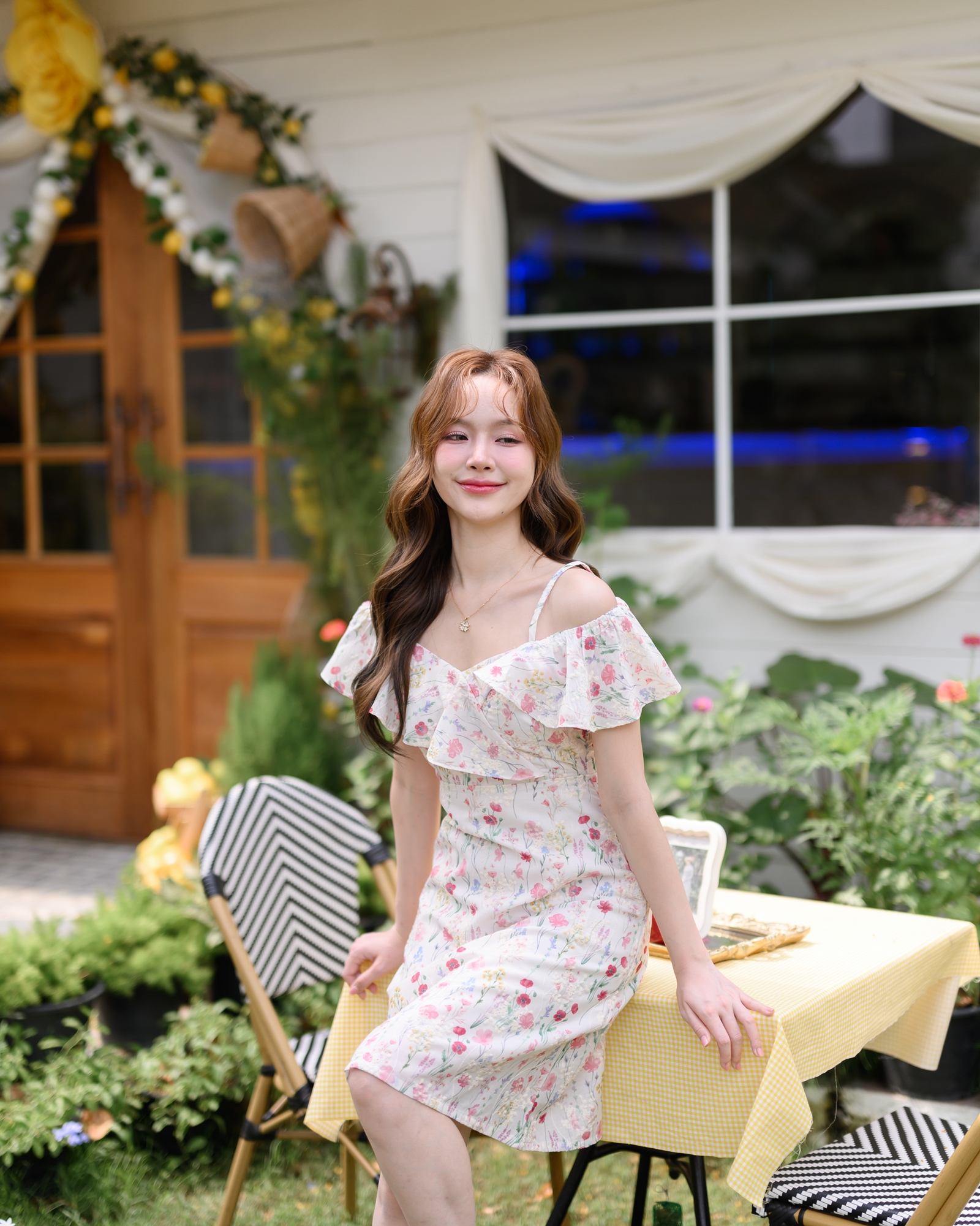 Blossom Breeze Off-shoulder Dress