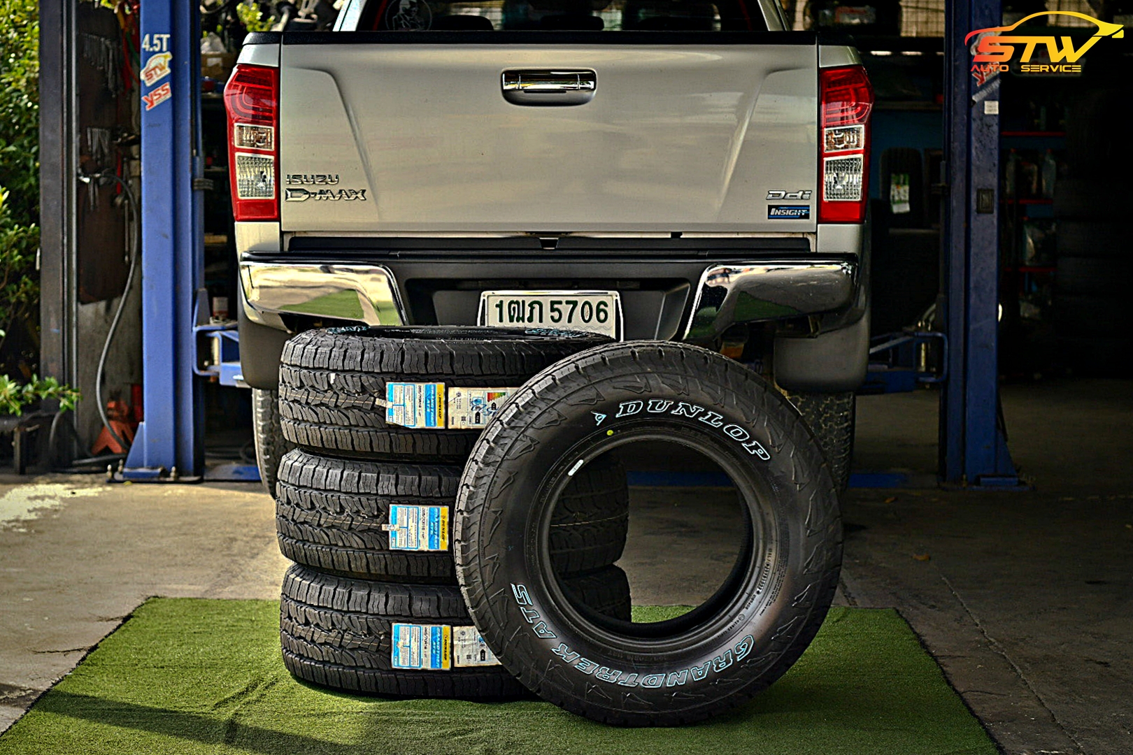 ยาง DUNLOP GRANDTREK AT5 265/70R16 112T ติดตั้งใส่ ISUZU HI-LANDER
