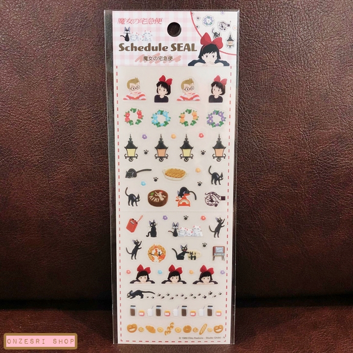 Sticker Studio Ghibli Schedule Seal แบบ Kiki's Delivery Service สติกเกอร์ขนาดเล็ก ไว้แปะสมุดไดอารี่ได้ ขนาด 7 x 17 ซม.