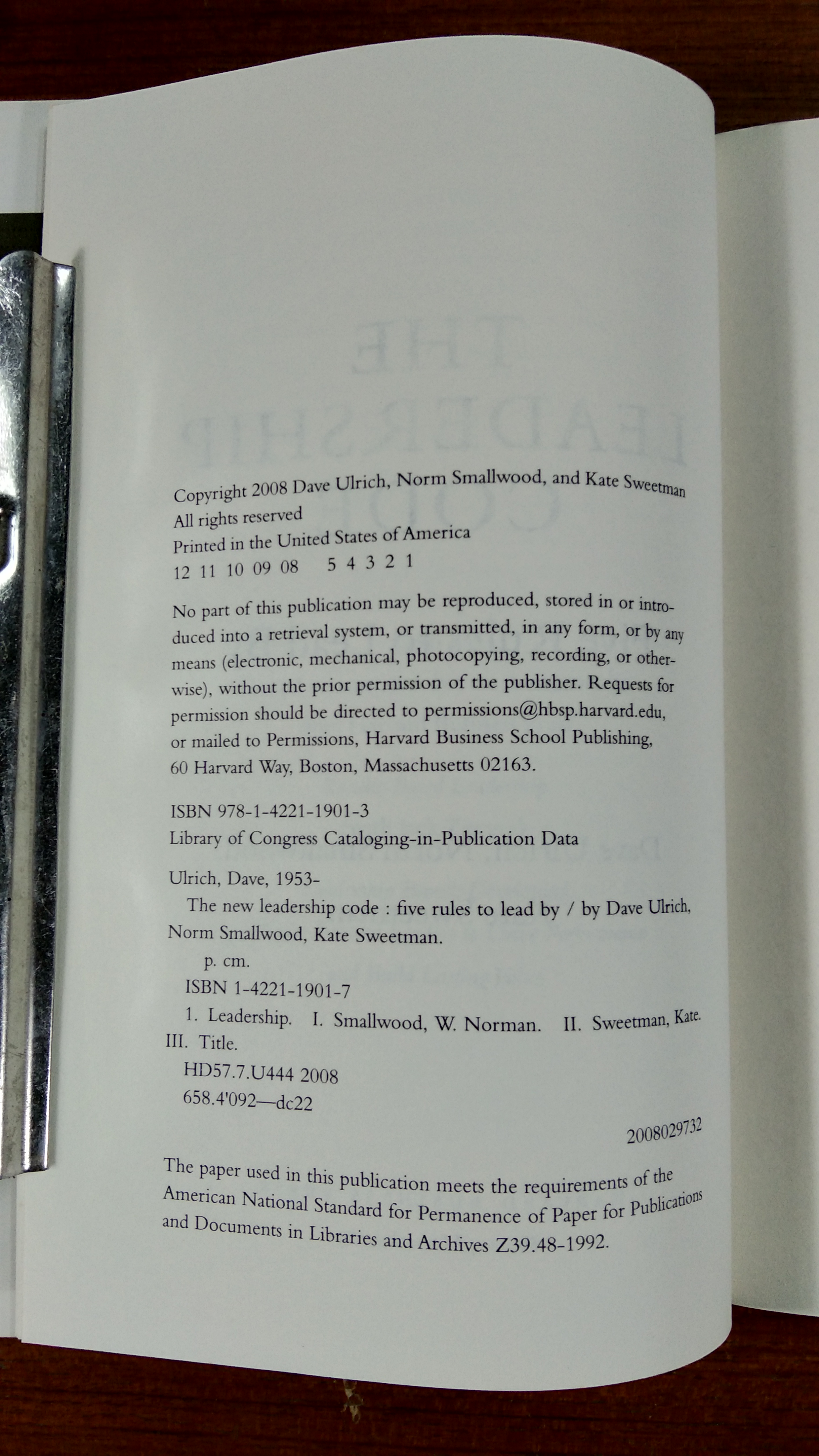 THE LEADERSHIP CODE / DAVE ULRICH