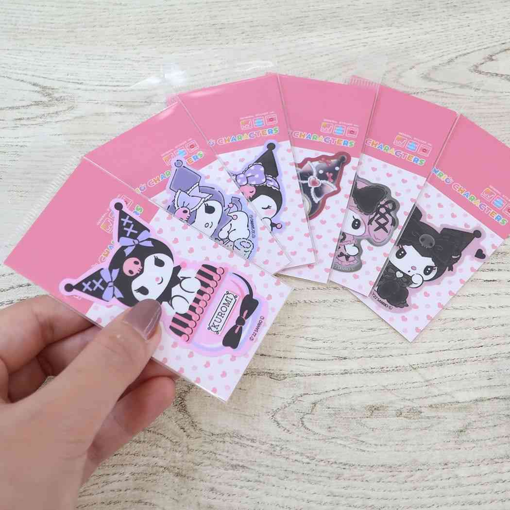 My Melody & Kuromi Sanrio Vinyl Mini Sticker สติกเกอร์กันน้ำสีสดใส แบบเล็ก ใช้ตกแต่งสิ่งต่าง ๆ ได้ ทนทานมาก มี 6 แบบให้เลือก