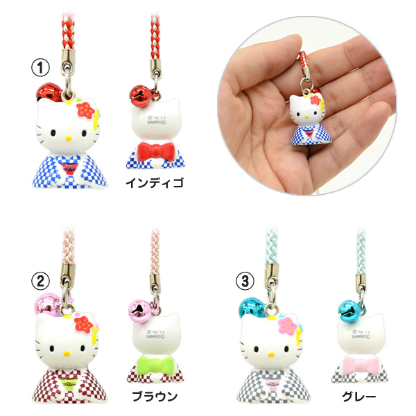 ที่ห้อยมือถือ / พวงกุญแจ Hello Kitty Ichimatsu (Limited) มี 3 แบบให้เลือก