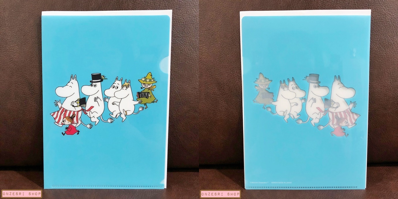 แฟ้มเล็กขนาด A5 ขนาด 14.5 x 20.5 ซม. Moomin Mini Clear File เป็นแฟ้มใสแบบเห็นข้างใน มาพร้อมซองกระดาษใส่ลายเฉพาะ ไม่มีวางจำหน่ายทั่วไป ต้องกดตู้ที่ญี่ปุ่นมา มี 6 แบบให้เลือก
