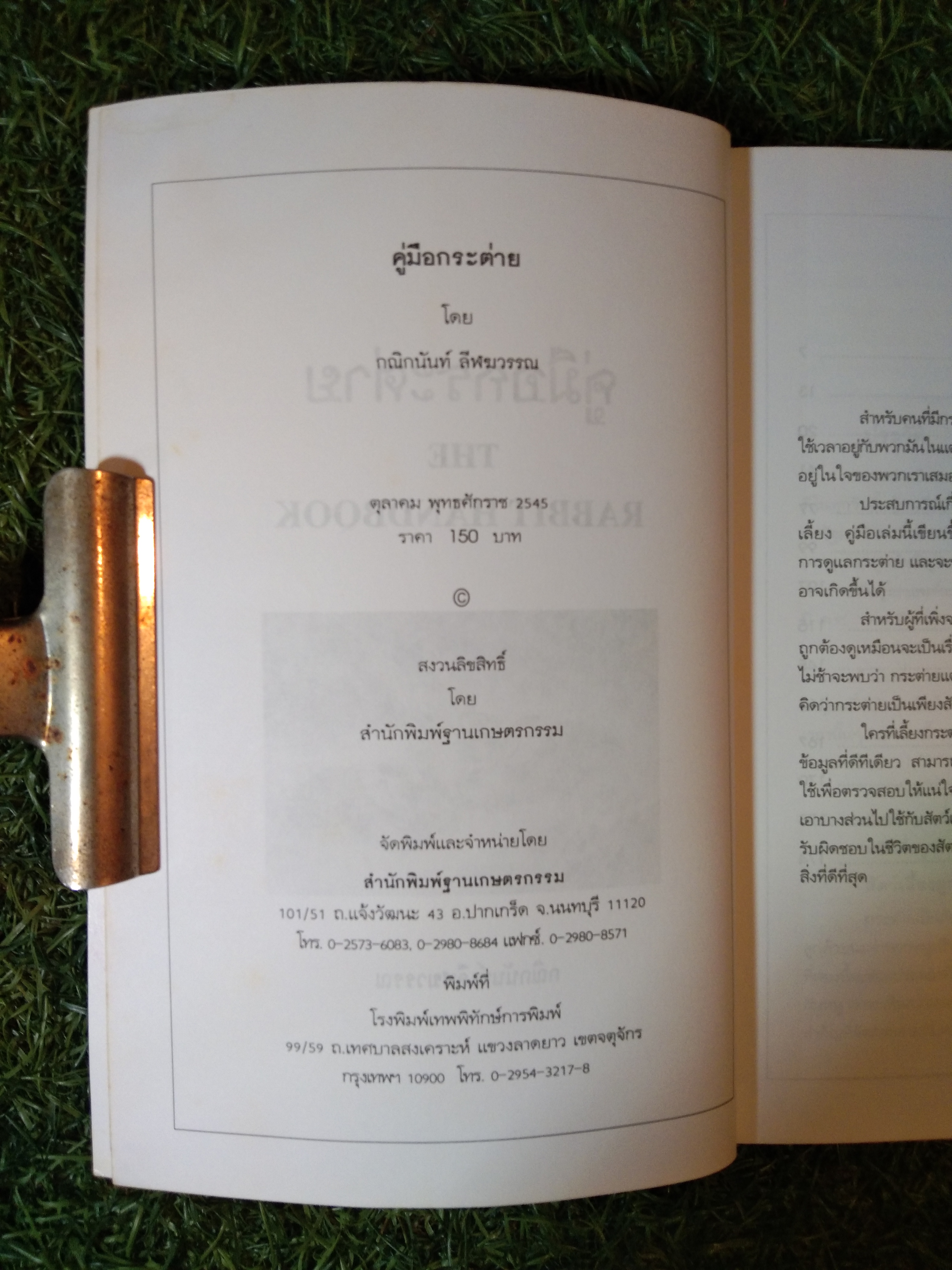 คู่มือกระต่าย THE RABBIT HANDBOOK / กณิกนันท์ ลีฬฆวรรณ