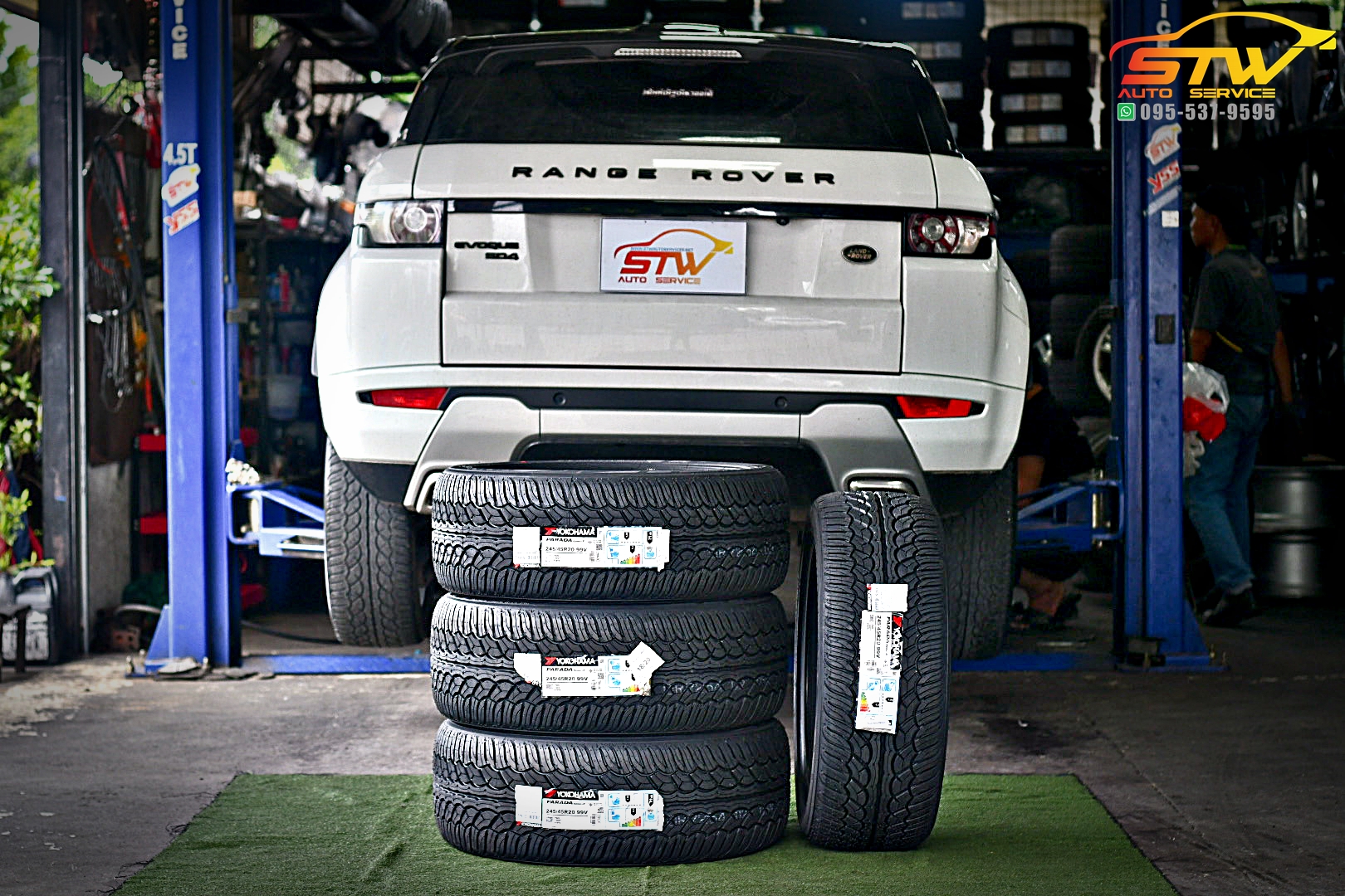 เปลี่ยนยาง RANGE ROVER Evoque YOKOHAMA PARADA Spec-X 245/45R20 99V