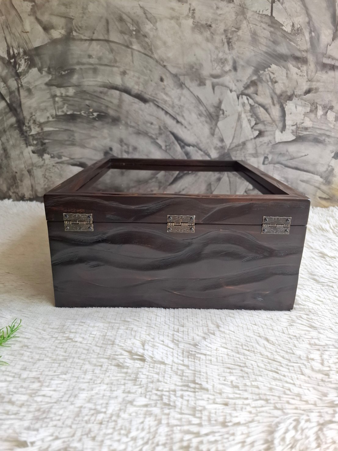 กล่องไม้ใส่ชุดแก้ว